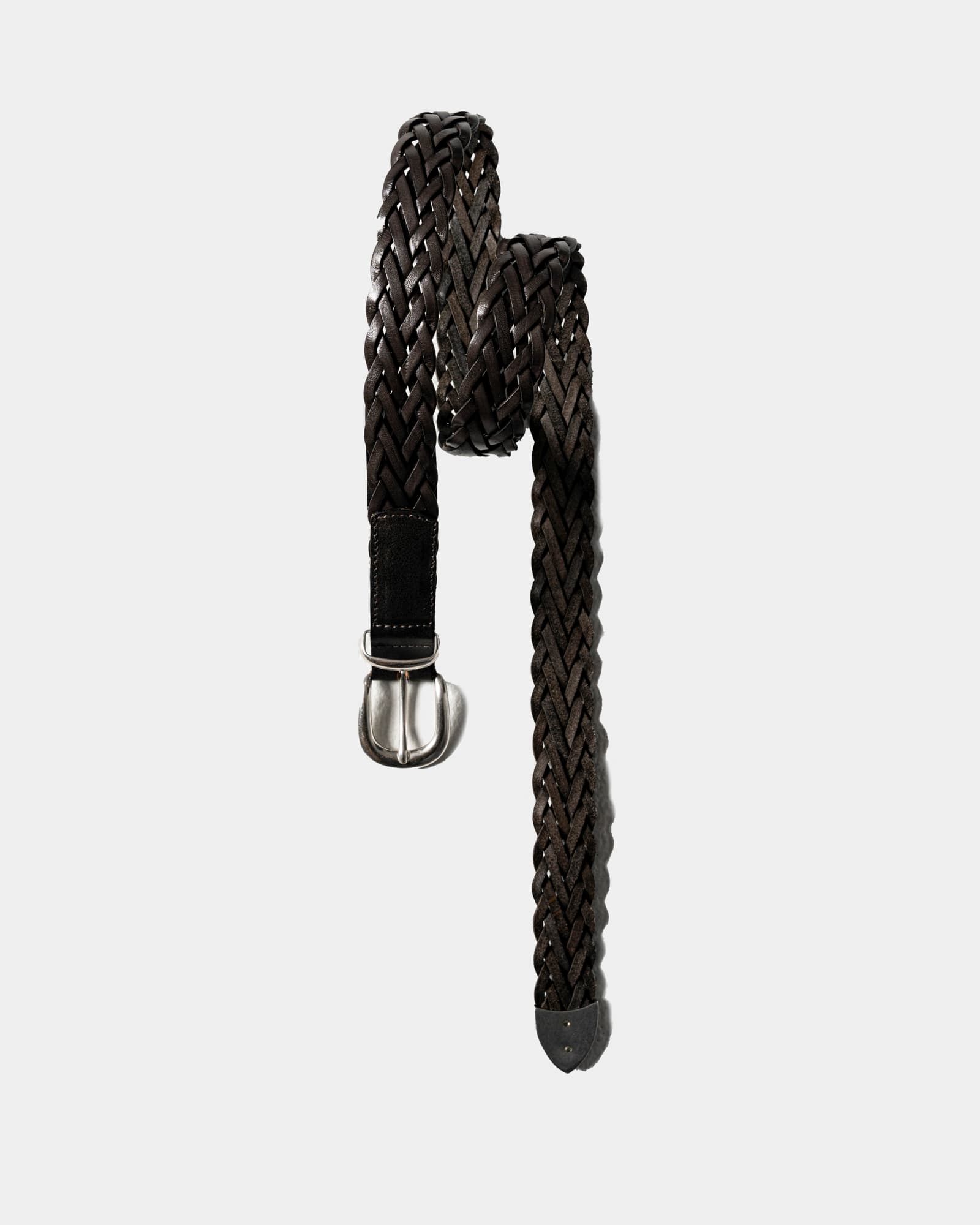 Stussy Leather Braided Belt Black